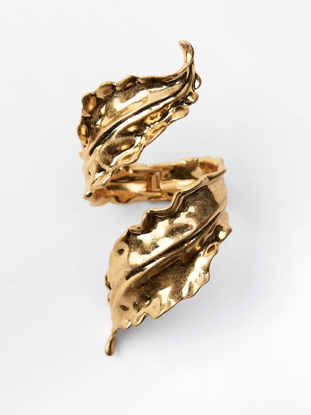 Zara Gold Leaf Wrap Cuff Bracelet
